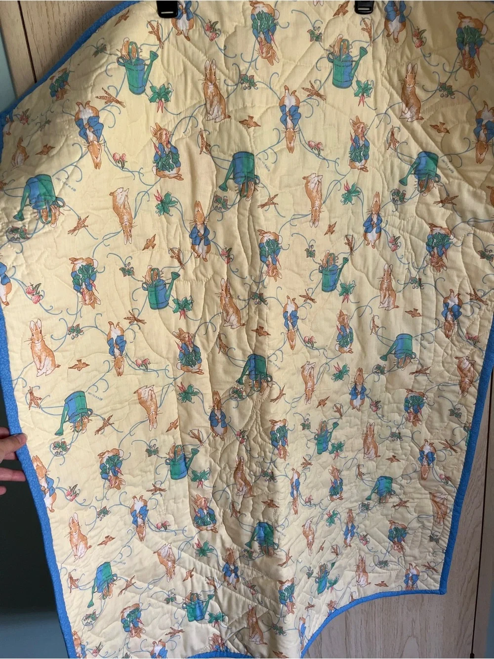 Vintage Peter Rabbit Baby Handmade Blanket Quilt 1997